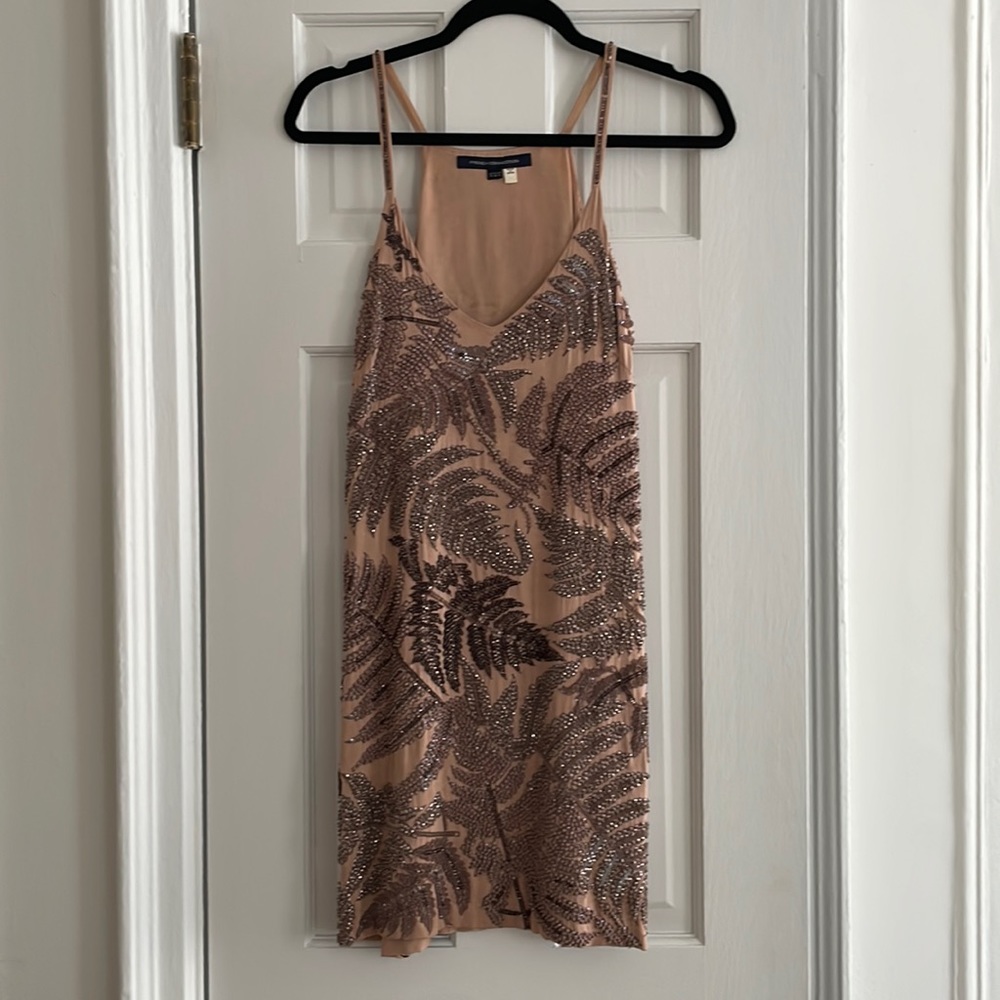French connection sequin shift dress